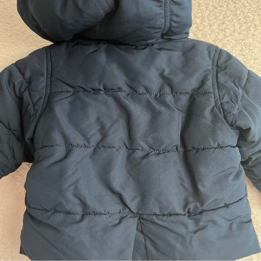 GAP Baby Blue Peacoat Puffer ColdControl With Hood Size 0-6‎ Months